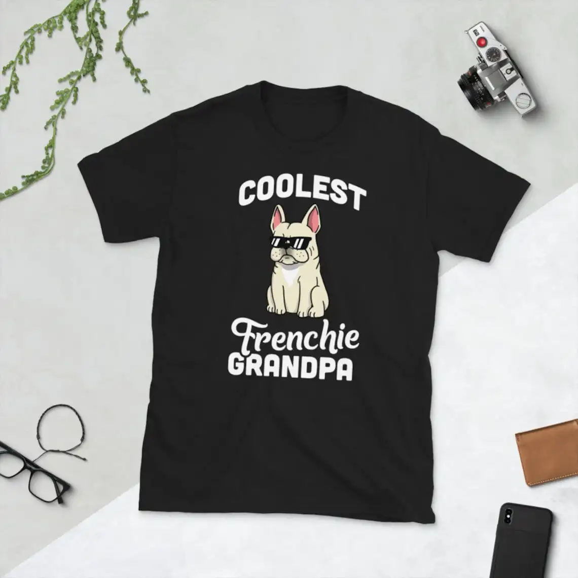 Camiseta de crema para abuelo, camisa divertida para abuelo, Bulldog Francés, perro francés