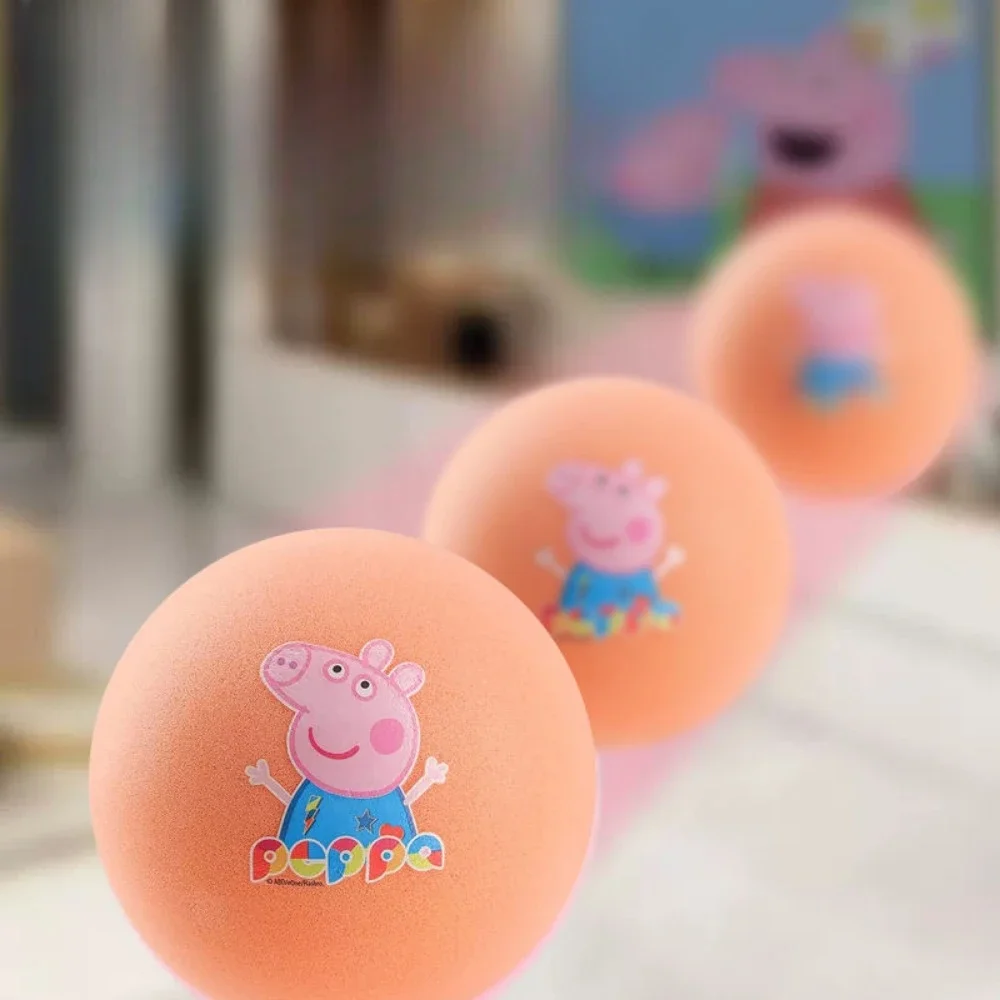 Peppa pig crianças silencioso tapinhas bola brinquedos de alta elasticidade esponja basquete esportes crianças brinquedos indoor silencioso bola jogos festa