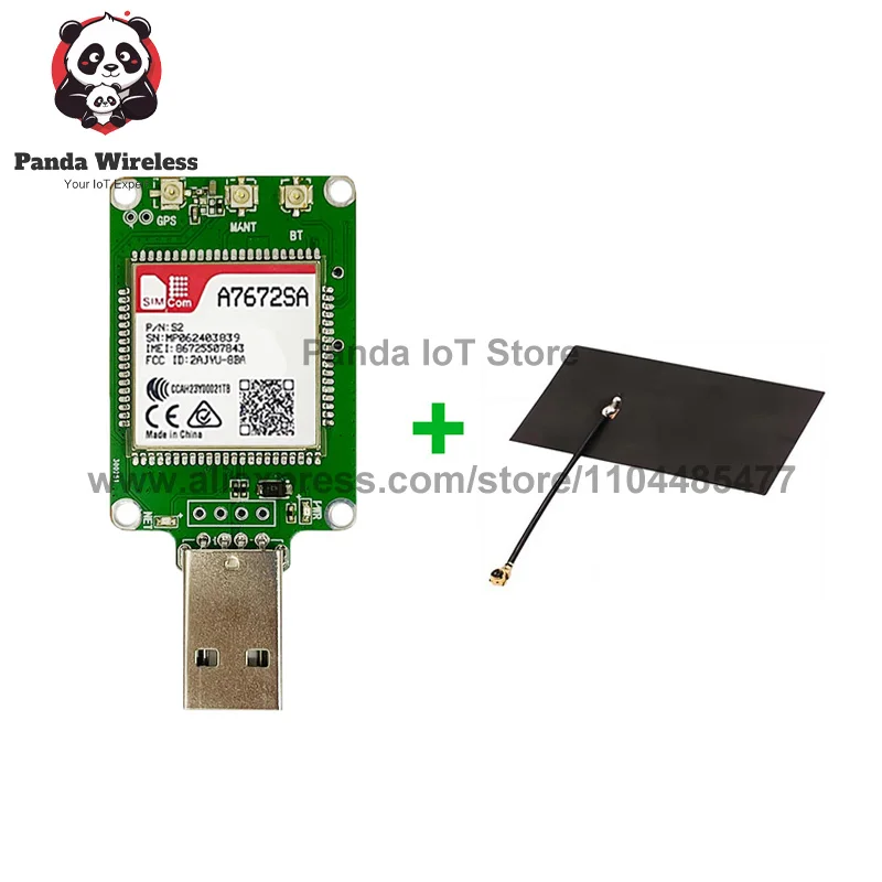 1 SZT. SIMcom A7672SA LTE CAT1 Dongle A7672SA-FASE z obsługą GPS LTE-FDD: B1/B2/B3/B4/B5/B7/B8/B28/B66 GSM/GPRS/EDGE: 900/1800MHz