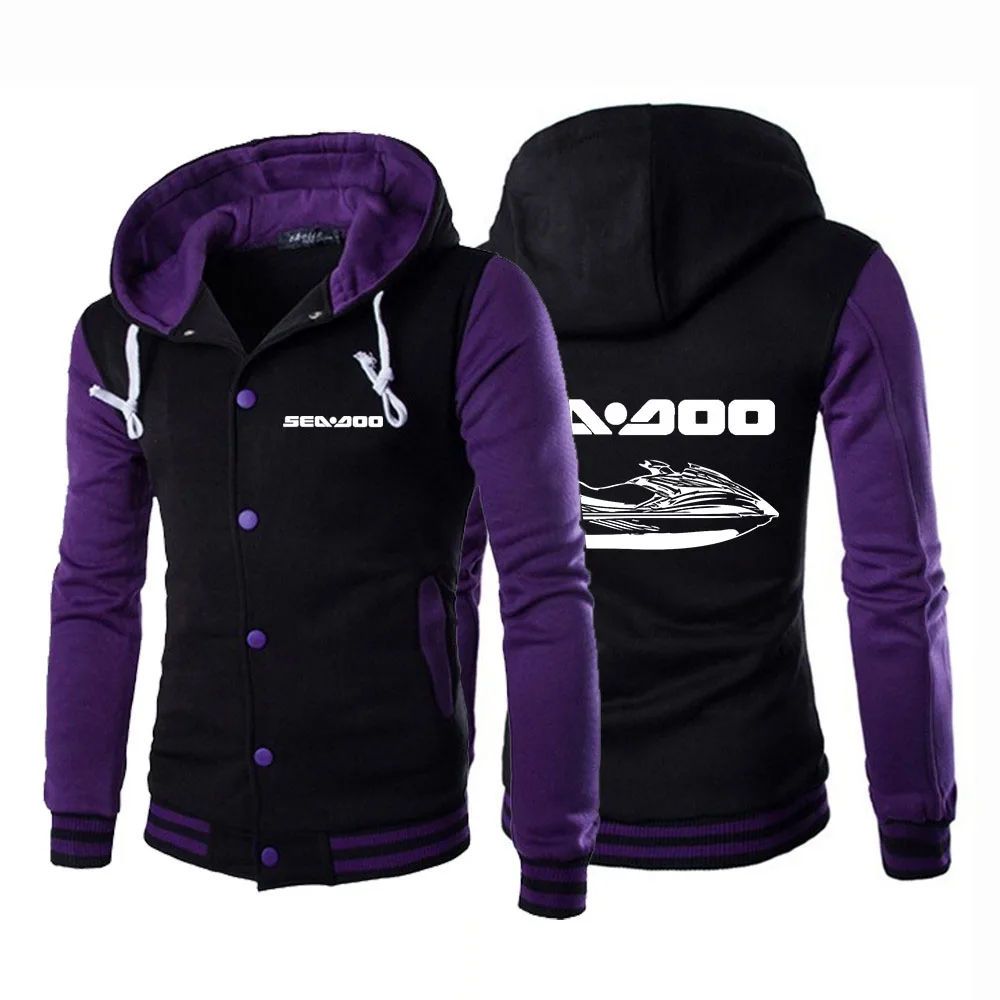 Sea Doo Seadoo Moto 2024 Spring And Autumn Men's Printing Zipper Baseball Uniform Hooded Jacket Harajuku Casual Sweatshirt