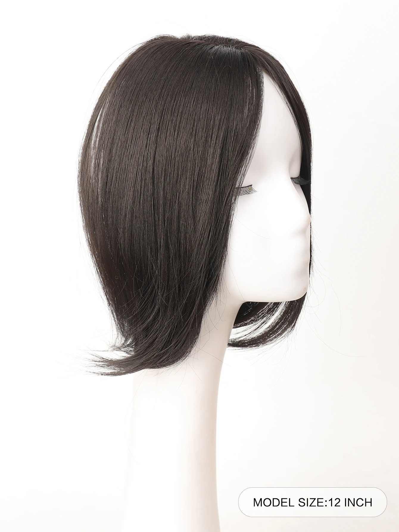OLACARE Gourd Inner Net Velcro Replacement Block Cover White Hair No-Card Frontal Wig Piece Thin And Lightweight Seamless Hair