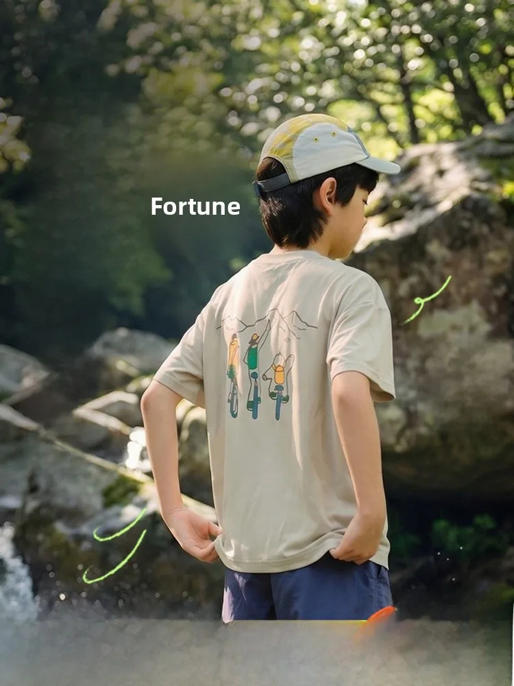 

Ultra-Light Quick-Dry Summer Children's T-Shirt Short Sleeve Lightweight Outdoor Casual Unisex Kids' Sport Top Mipo