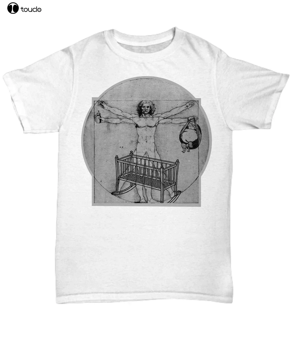 Hot Sale 100% Cotton Mom Da Vinci Vitruvian Man - Funny T-Shirt - Unisex Tee Summer Style Tee Shirt