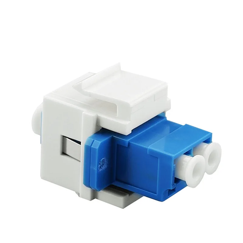 LC Fiber Optic Adapter LC to LC F/F Keystone Coupler For Wall Plates Patch Panels Surface Mount Boxes