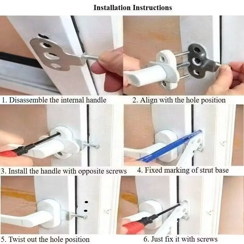 Picture 7: Portable Window Blocking Lock Adjustable Multiple Gears Window Position Stopper Windproof Fixator Window Limiter Blocker