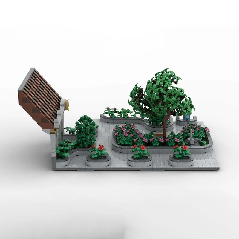 Moc Bouwstenen Modulair H20 Paleis Binnenplaats Met Park En Fontein Technologie Blokken Kerst DIY Speelgoed Bouwgeschenken