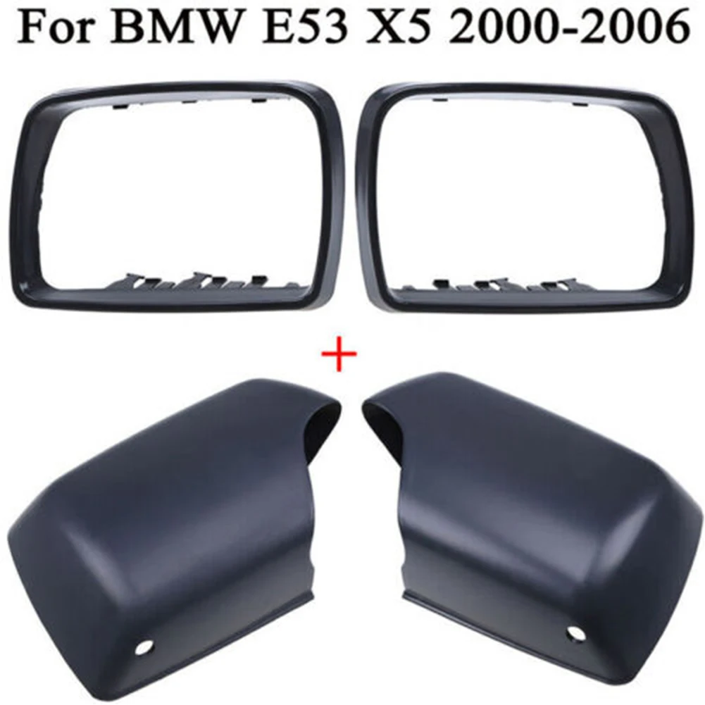 

Best Brand New Fit For BMW E53 3.0d/3.0i/4.4i/4.6is/4.8is 1999-2006 Mirror Cover 4pcs(set) Weatherproof Front