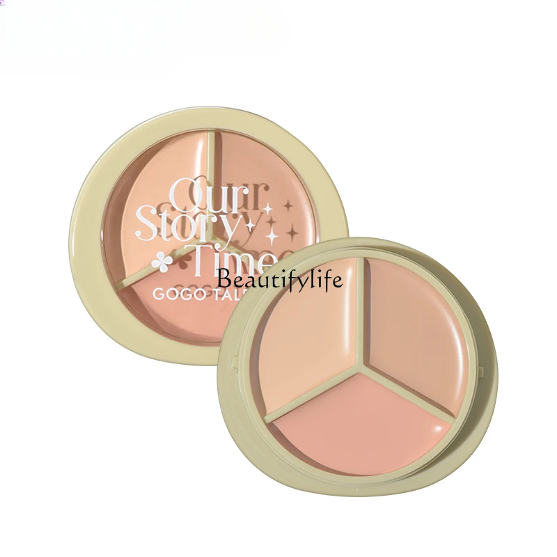 

Three-Color Concealer Plate Facial Concealer Spot Acne Marks Dark Circles and Tears for Students