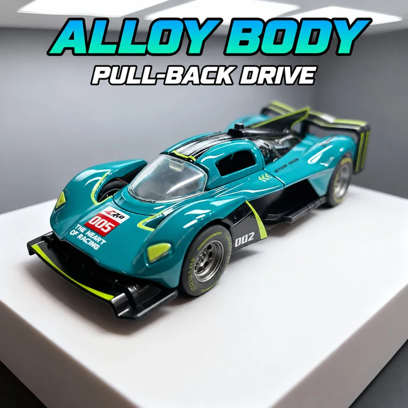 NEW  1:36 Aston Martin Valkyrie Alloy Pull-Back Model Car Opening Doors Diecast Hypercar Collectible Christmas Birthday Gift