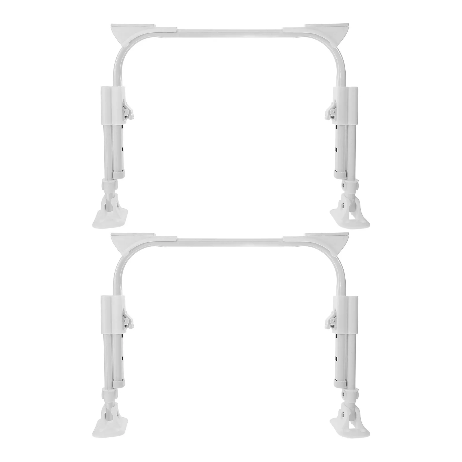2Pcs Folding Bed Table Legs Adjustable Self Locking Metal Table Feet for Computer Desk Laptop Desk Replacement Durable Furniture