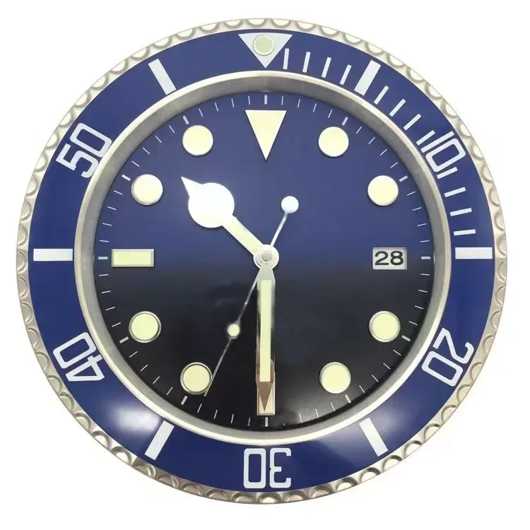 Große digitale leuchtende Wanduhr, Uhr, Heim- und Wohnzimmerdekoration, luxuriöse Wanduhr, Metallkunstwerk