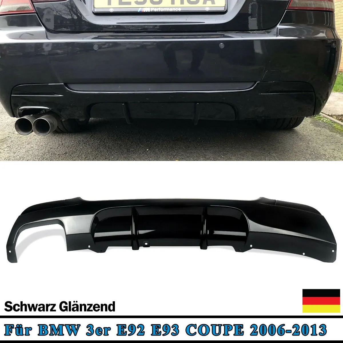 Für BMW 3er E92 E93 330I M Sport 2006-2013 Heckdiffusor Auto-Spoiler Karosserie-Kit