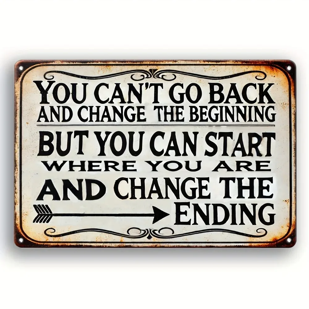 WallCharmMaker™ Vintage Iron Wall Art - Inspiring Sign with Pre-Drilled Holes - Weatherproof & Long-Lasting Decor