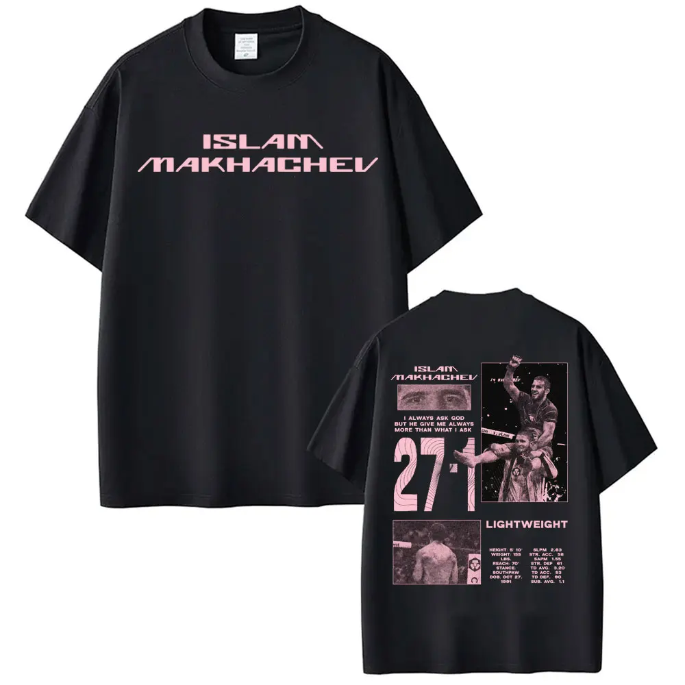 Camiseta con gráfico vintage de Limited Islam Makhachev, ropa para hombre, camisetas clásicas de moda Harajuku, camiseta de manga corta 100% algodón