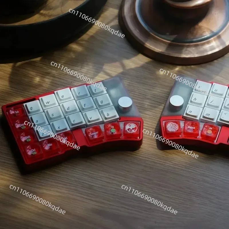 for CNC Split Aluminum Mechanical Keyboard Dual‑Mode Wireless Low‑Profile Ergonomic Knob DIY Hardware Assembly Parts