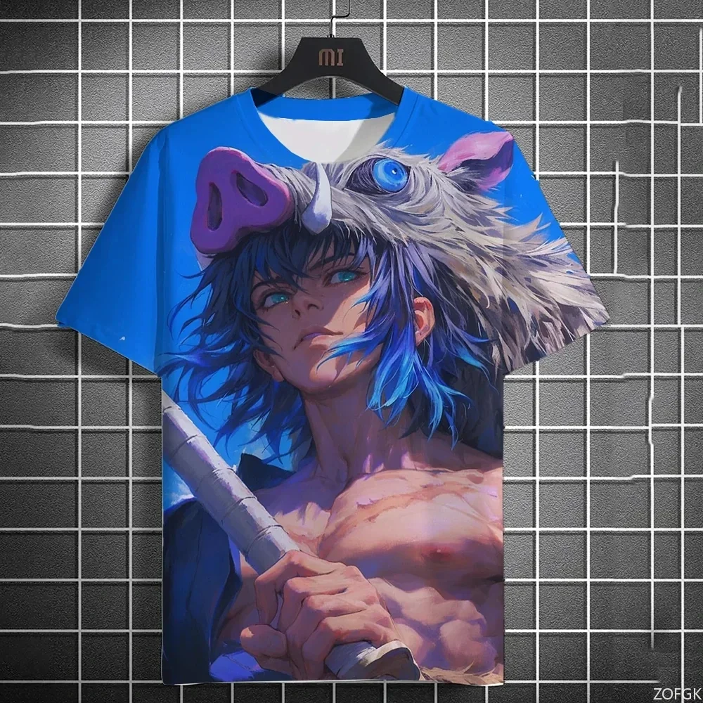 여름 신작 남성 티셔츠 애니메이션 그래픽 3D 인쇄 반팔 여름 패션 트렌드 오버 사이즈 티셔츠 스트리트 캐주얼 루즈 탑