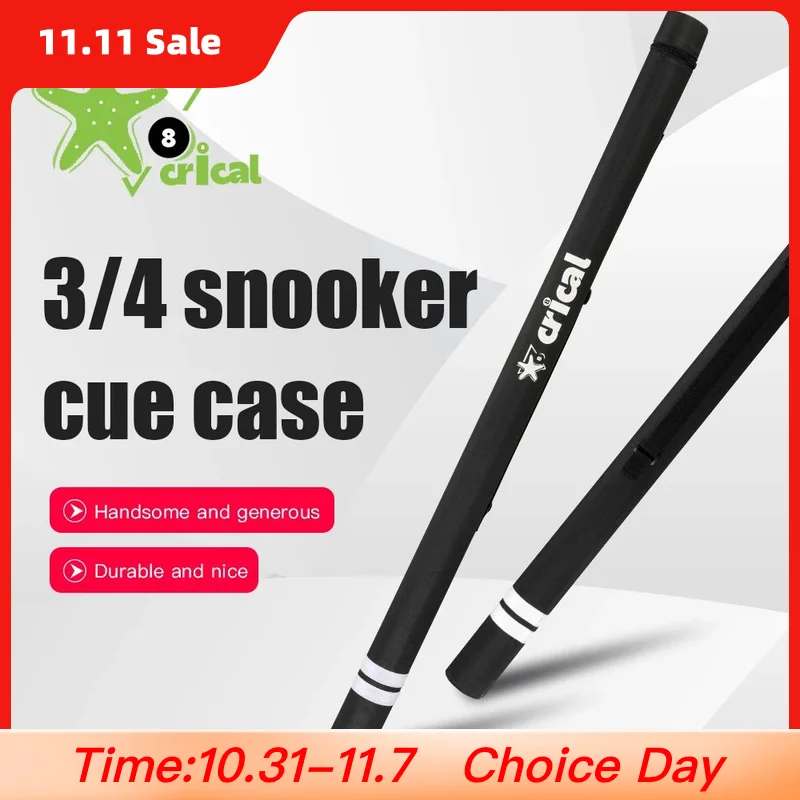 

CRICAL Snooker Cue Case with 2 holes 3/4 Canvas for Snooker Cue Accessories