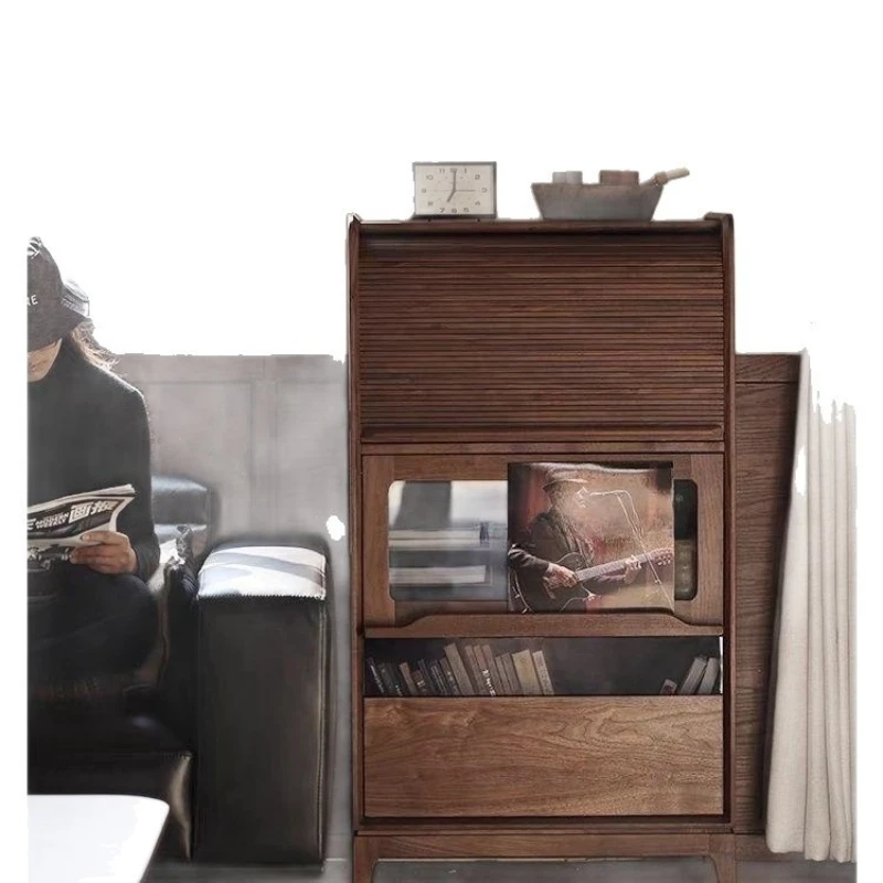 

Solid wood living room locker bedroom TV side cabinet wall bookcase