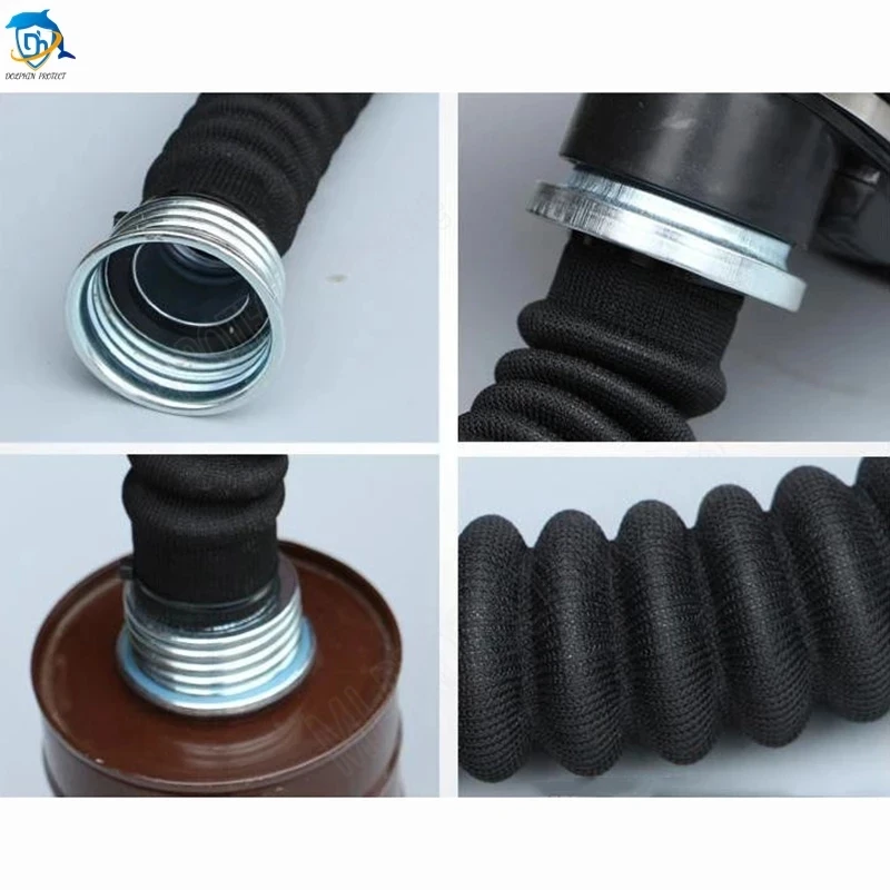 0.5M, 1M, 5M, 10M 40MM interface gas mask snorkel Wear resistant Anti-aging Gas mask and filter Connecting pipe