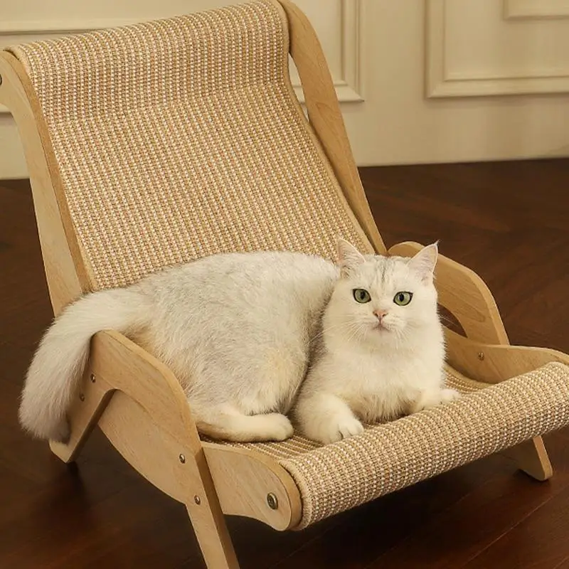 Cat Scratching Board Cat Toys Scratching Recliner Wooden Wear-resistant Scratch-resistant Post Wear-resistantcat scratcher Cats