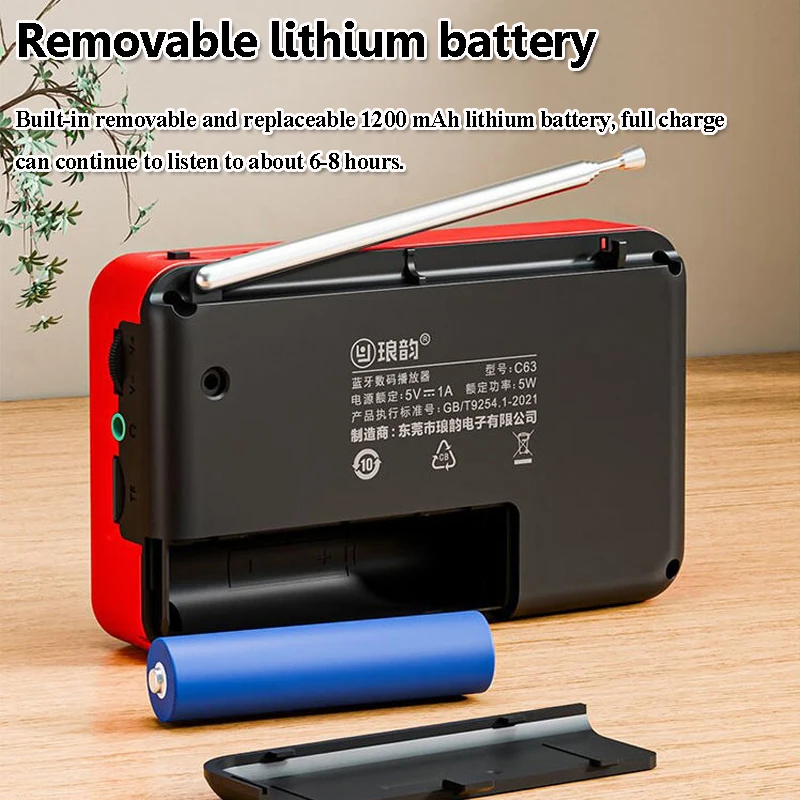 المحمولة LED عرض راديو صغير FM 76-108MHZ أجهزة الراديو اللاسلكية Hifi الصوت سمّاعات بلوتوث الحبل تصميم TF بطاقة USB تشغيل الموسيقى