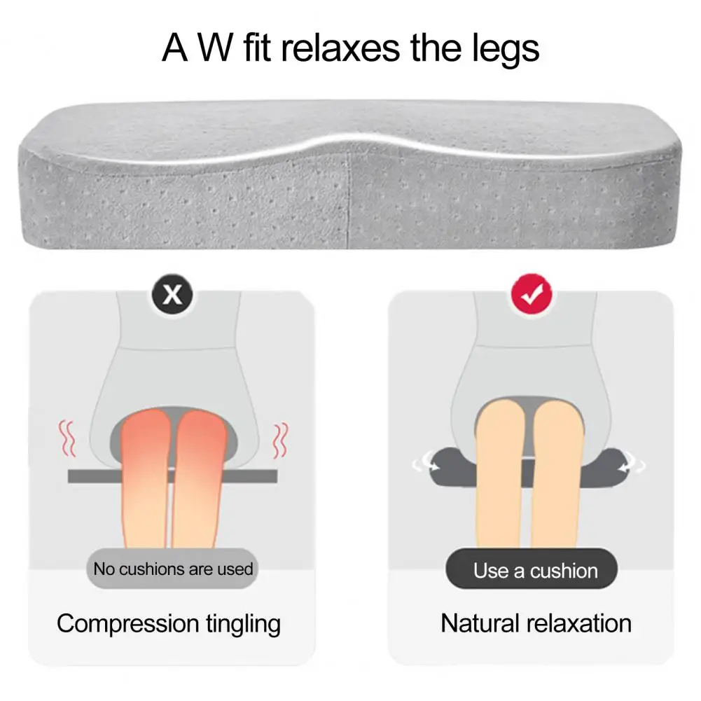 Buttock Discomfort Cushion Memory Foam Office Chair Cushion for Long Sitting Hours Non-slip Seat Pad for Sciatica for Students