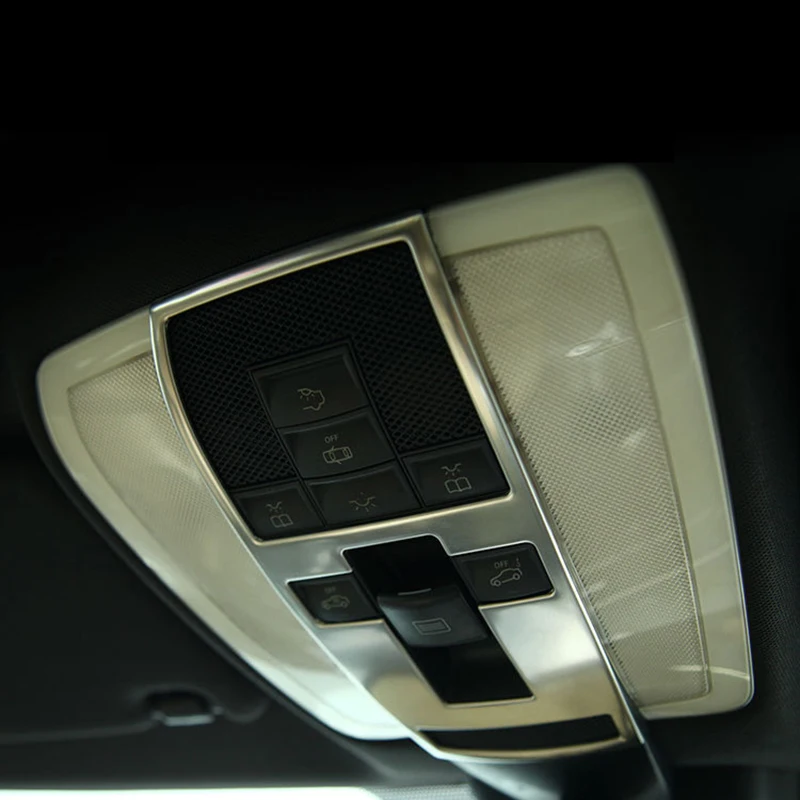 Car-Styling Interior Front Reading Light Lamp Frame Cover Trim Sticker For Mercedes Benz C Class W204 C180 C200 C260 2008-2014