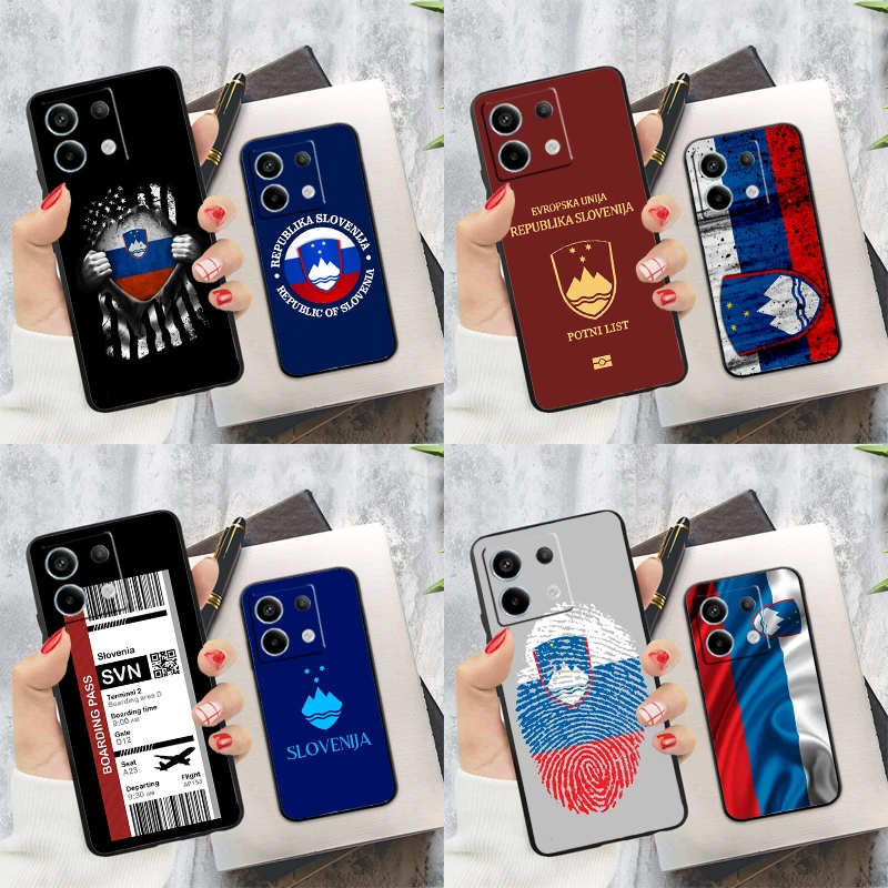 Slovenia Slovenija Flag Case For Xiaomi Redmi Note 13 14 Pro 12 11 9 10 9S 10S 11S 12S Redmi 13C 10C 12C 14C Cover