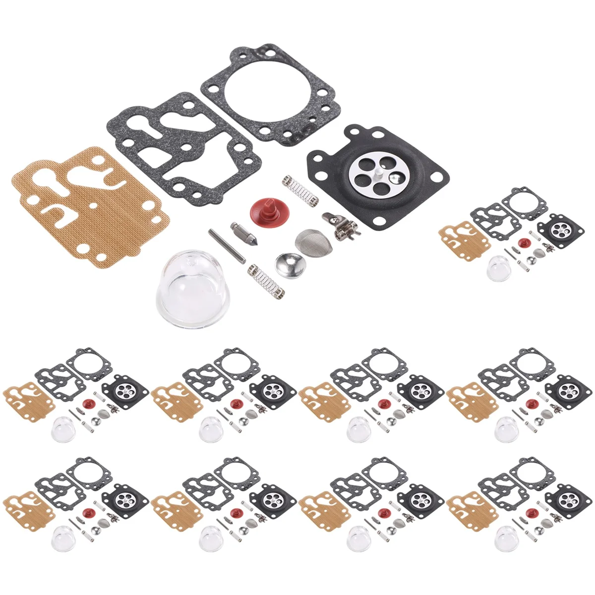 MSOR 10 SETS Carburetor Repair Kit for 40-5 44-5 32 34 26 Brush Cutter Grass Trimmer Replacement Parts