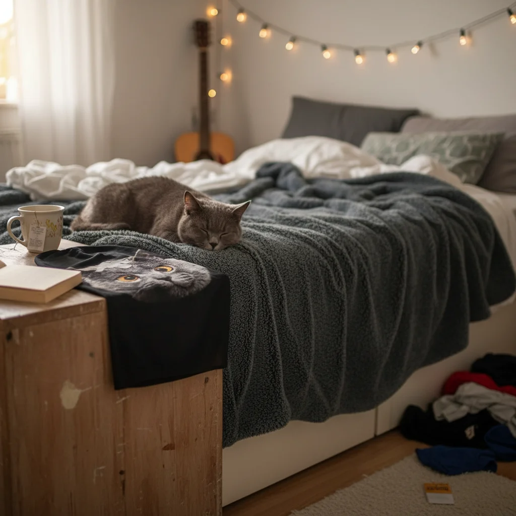Máscara Gato Malha Respirável Suave Festa