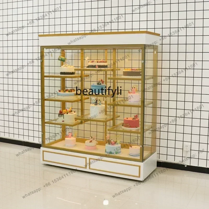 yj9 Birthday cake model mold display case sample pastry glass commercial bread display case