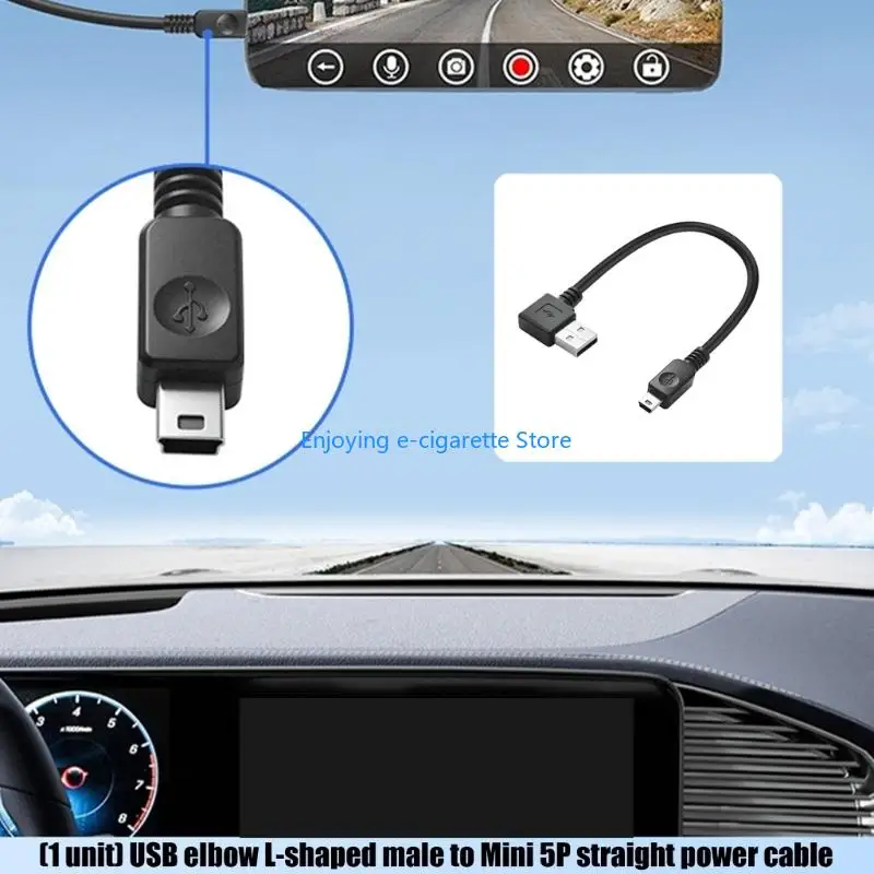 USB-A to Mini USB 5 Pin Power Cable with USB End Y4QF
