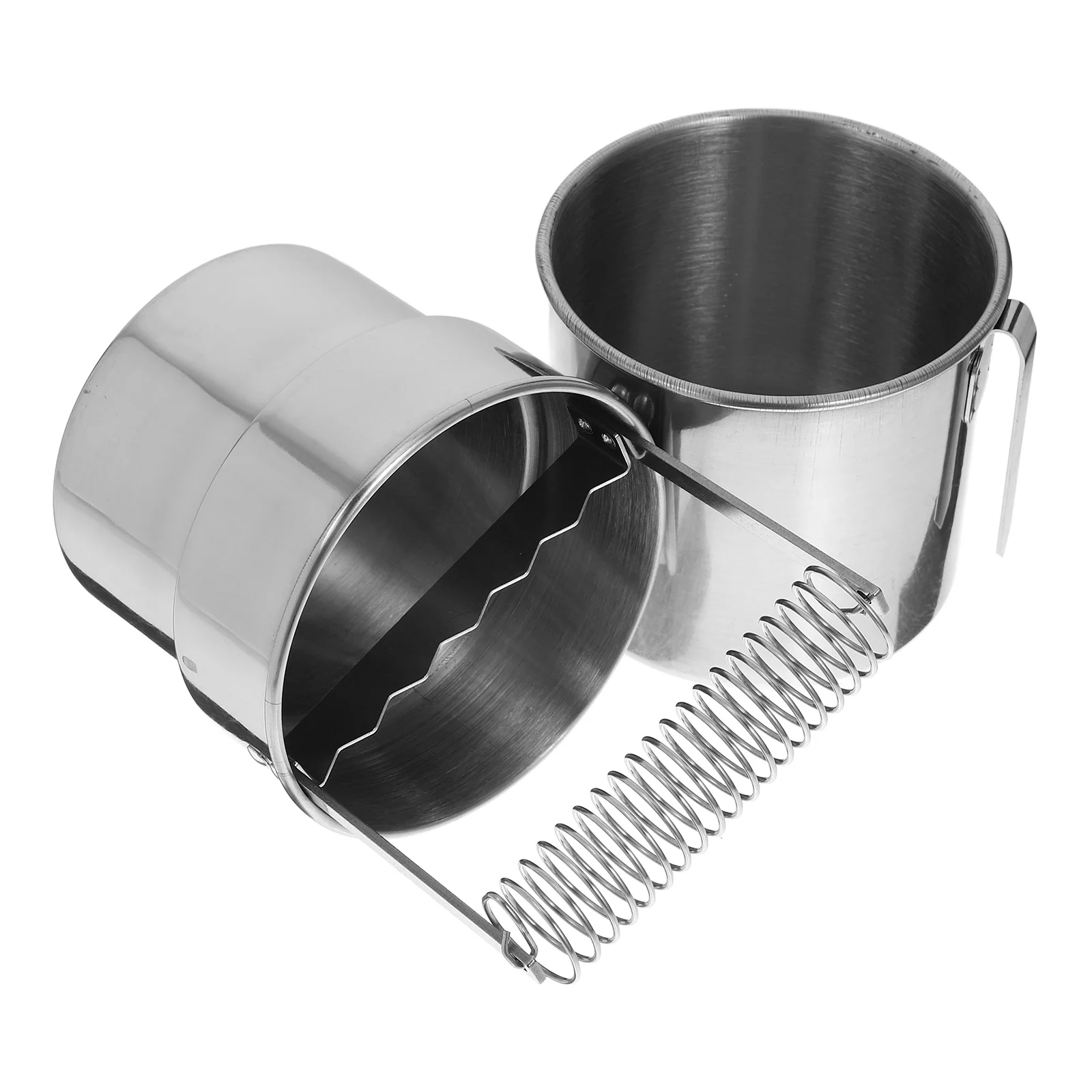 

Metal Washers Large Capacity Double Layer Brush Washer Cup Stainless Steel Oil Pot Portable H Art Pen Holder Painting Tool