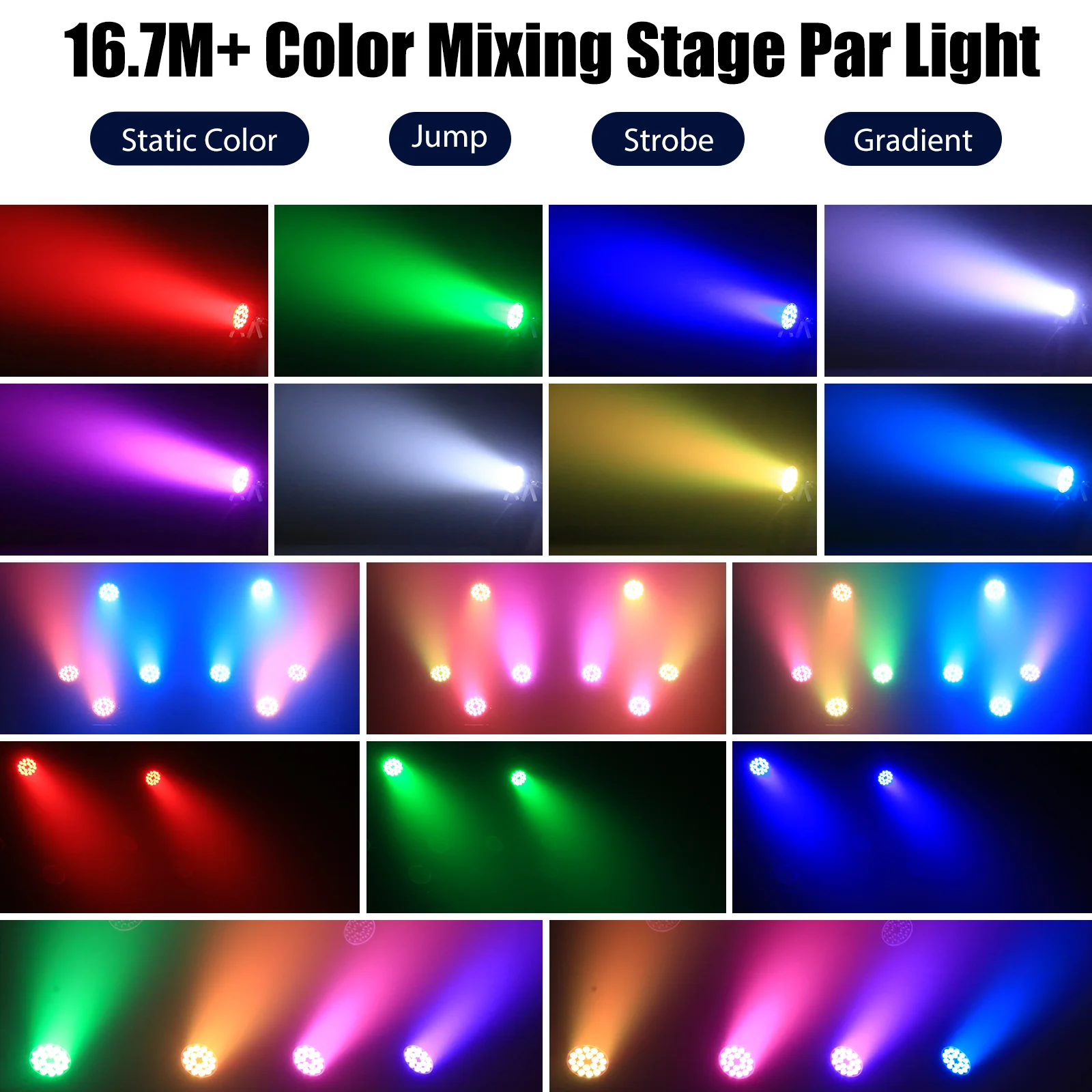 Fieryzeal 4 قطعة LED الاسمية ضوء 18x8 واط RGBW المرحلة الإضاءة مع RGB حلقة DMX جدار غسل ستروب تأثير لحزب الطابق المسطح DJ ديسكو