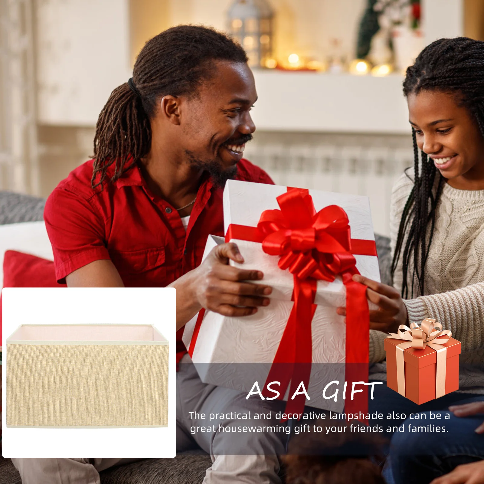 

Elegant Linen Cloth Lampshade Simple Design Wall Lamp Cover Safe Long Lasting Use Cloth Lampshade Desktop Lamp Cover