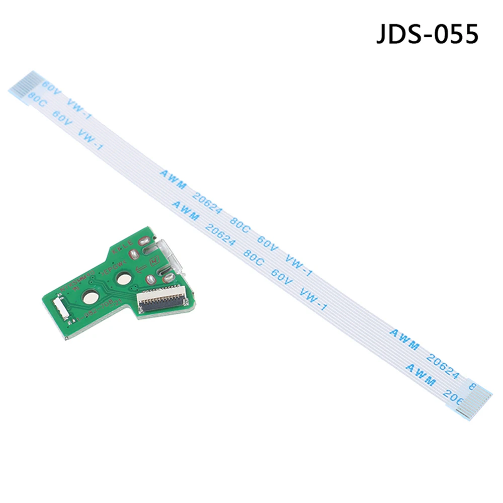 1 pçs usb porto de carregamento soquete placa de circuito para 12pin jds 011 030 040 055 14pin 001 conector para ps4 controlador