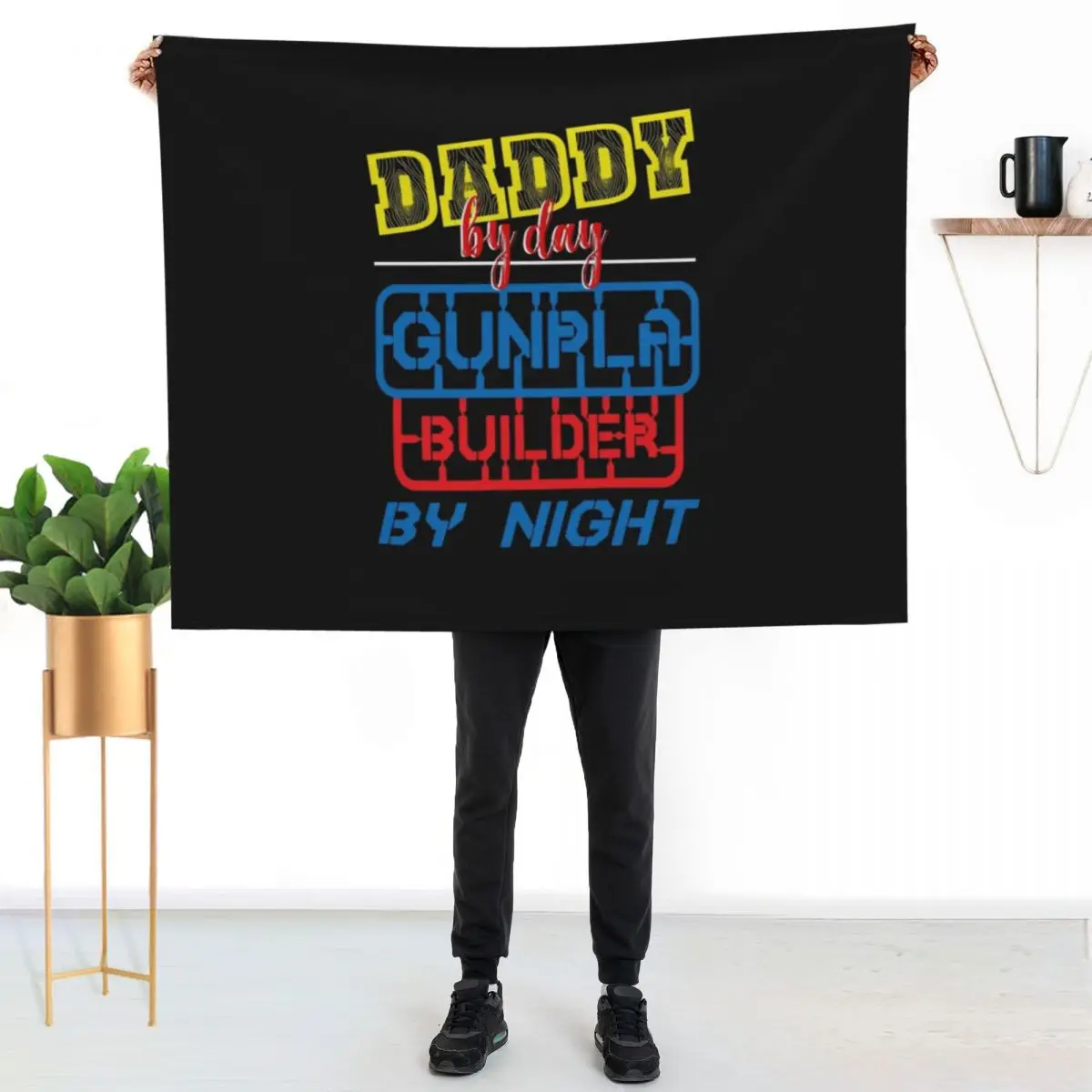 Daddy by day gunpla buider by night Throw Blanket Lightweight Warm Blanket for Travel Camping