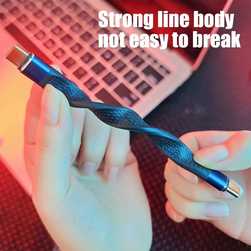 240W 40Gbps Short USB C To USB C Cable Fast Charging Type C Cord High Speed Data Transfer 8K Flat Data Charging Extension Cable