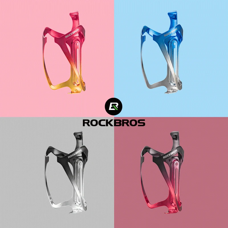 ROCKBROS Bicycle Bottle Cage Gradient Cycling Water Bottle Holder Aluminium Alloy MTB Road Bike Bottle Bracket Kettle Mount