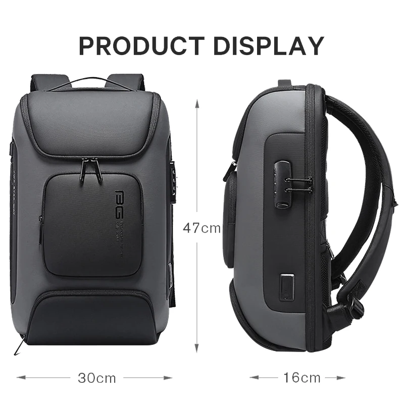 Sac à dos multifonctionnel pour ordinateur portable 15.6 pouces, avec chargeur USB, étanche, pour Business urbain, cartable de voyage plus grand