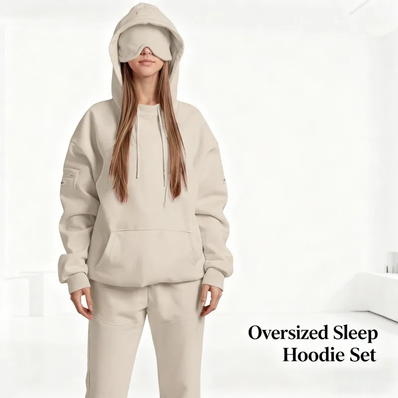 

2025 Autumn/Winter New Women's Solid Color Hooded Top