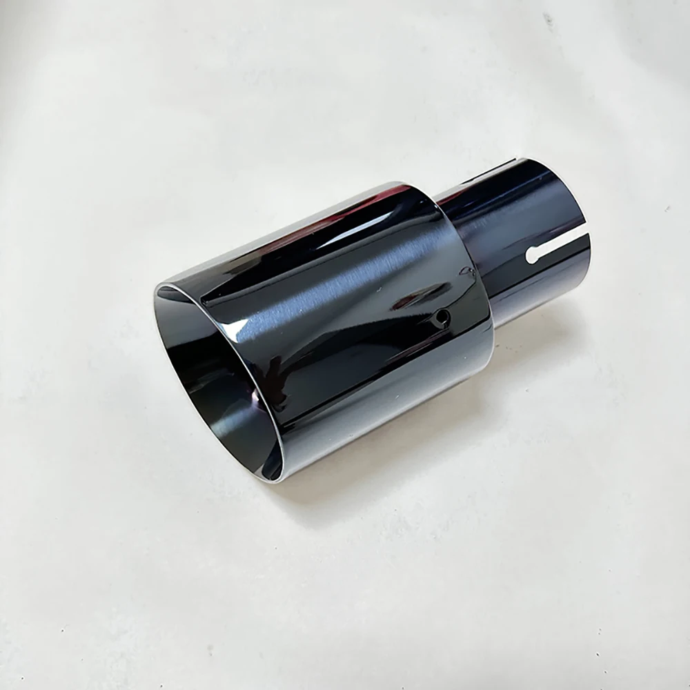 1pcs CARS attachment Exhaust pipe Stainless steel Titanium black tail-throat horn outlet large diameter 89mm 101mm 114mm size