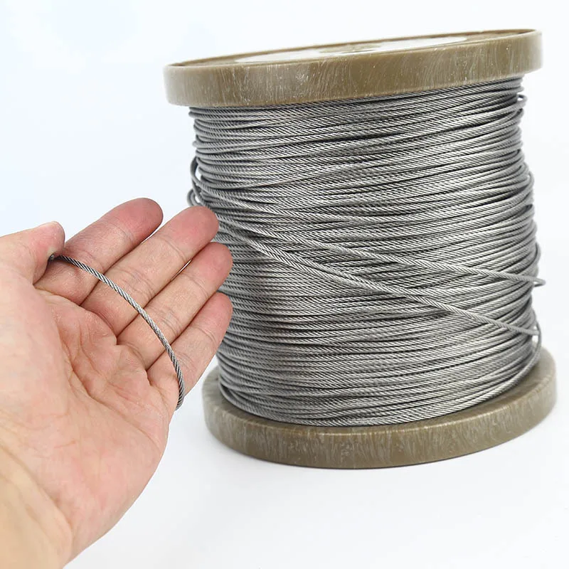 0,1–2 mm Marine Grade 316 Einzel-Edelstahl-Drahtstange, winzige weiche oder starre Hubschnur, Angelband-Wäscheleine