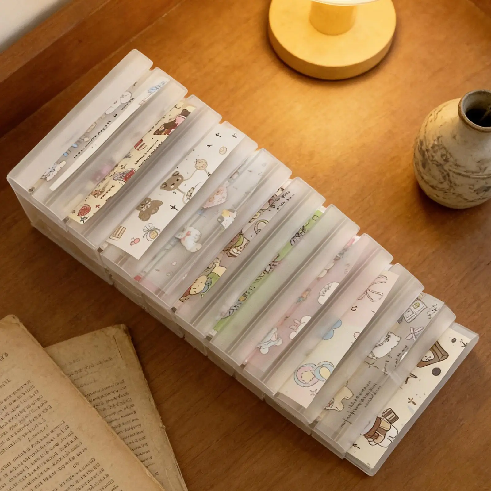 Nail transfer paper storage box Nail Foil Storage Box transparent organizer for foil rolls and stickers Nail Foil transfer sheet