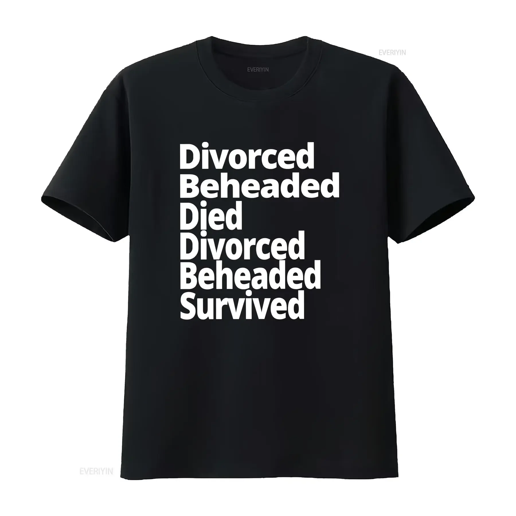 British History T Shirt Fates of the Wives Henry VIII Royalty Anne Boleyn Aragon Seymour Cleves Howard Parr Six Musical Unisex