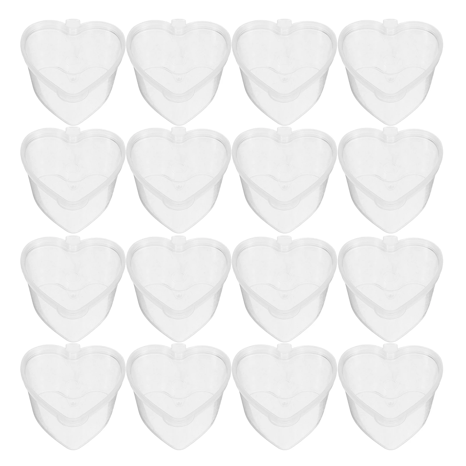 

100 pcs Sauce Cups Heart Shaped Clear Containers Jars Transparent Spice Containers Eco Friendly PP Material Heat