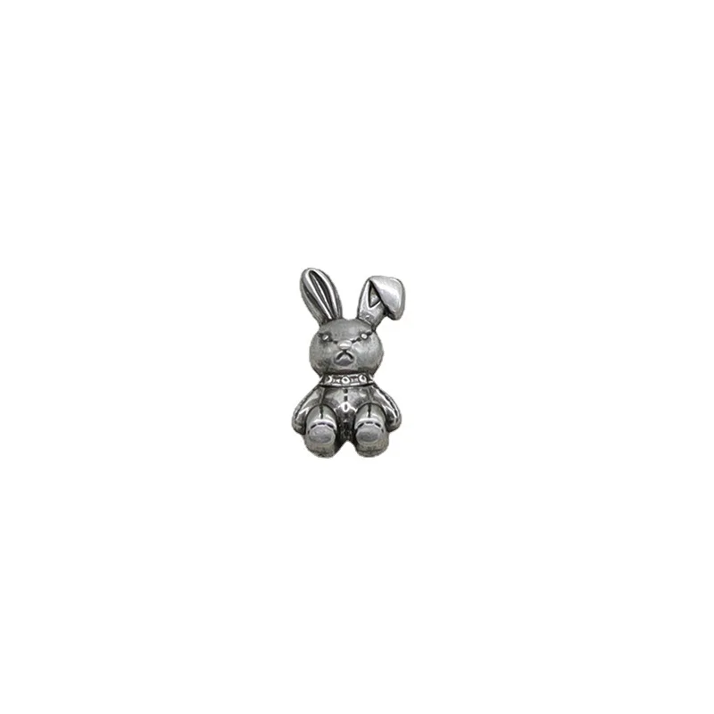 20X11mm Vintage Metal Rabbit Button for Knitted Cardigan Sweater Coat Decorative Children\'s Clothing Sewing Cartoon Shank Button