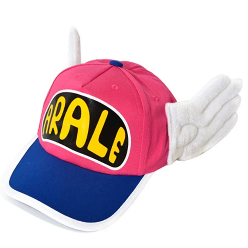 Anime Dr.Slump Cosplay Snapback Caps Arale Printing Angel Wings Cute Baseball Hat For Adult Candy Color Net Mesh Caps YP010