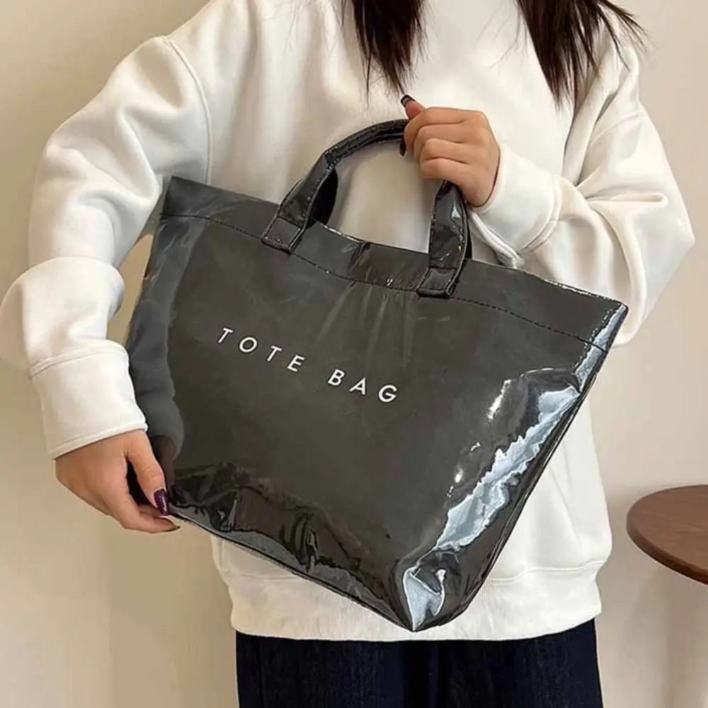 

Storage Bag Transparent Jelly Bag Tote Bag Summer PVC Tote Bag Beach Bag Shoulder Pouch Letter Prints Handbags Fitness Bag