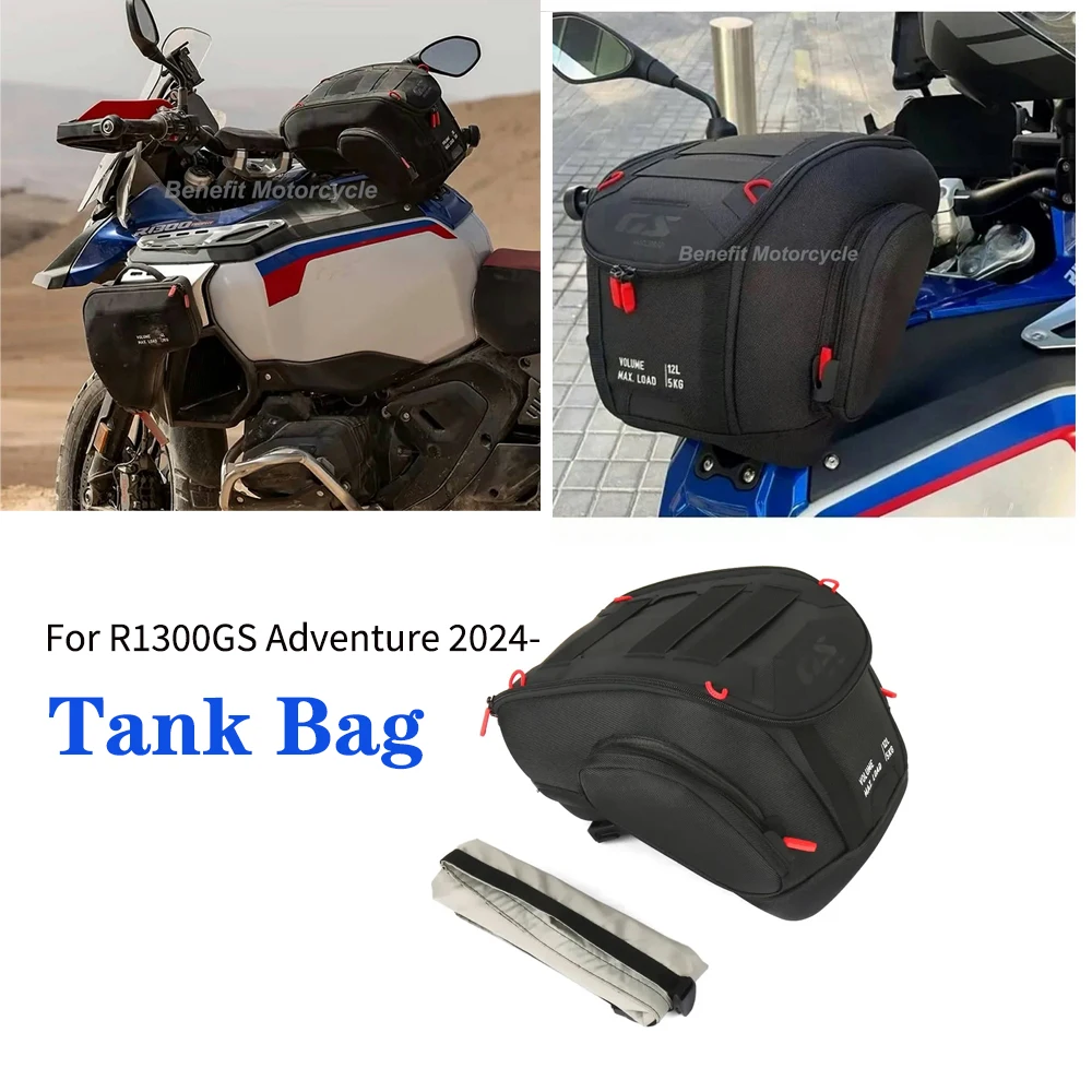 

Motorcycle Waterproof Fuel Tank Bag Logo 12L Tool Backpack Portable For BMW R1300GS Adventure GS1300 R 1300 GS ADV 2024 2025